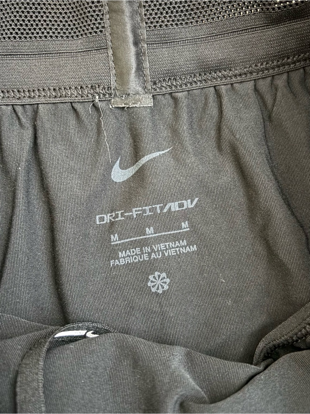 Nike Black Athletic Running Shorts with White Swoosh - Picture 7 of 7